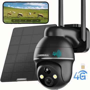 ⚡ZUMIMALL 4G LTE Cellular  Solar Powered Camera （US Version)