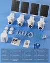 Mubilife 4K Solar Powered  Security Camera 4 Cam-Kit-M802