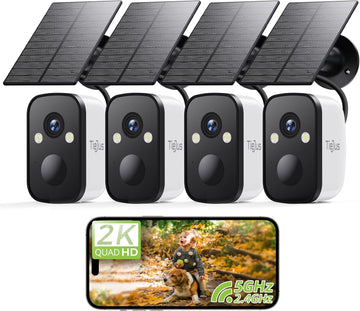 Tiejus  Outdoor Solar Powered Security Camera-MW3K (4-pack)