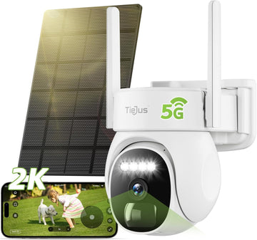 TIEJUS Solar Powered Security Camera-PW1