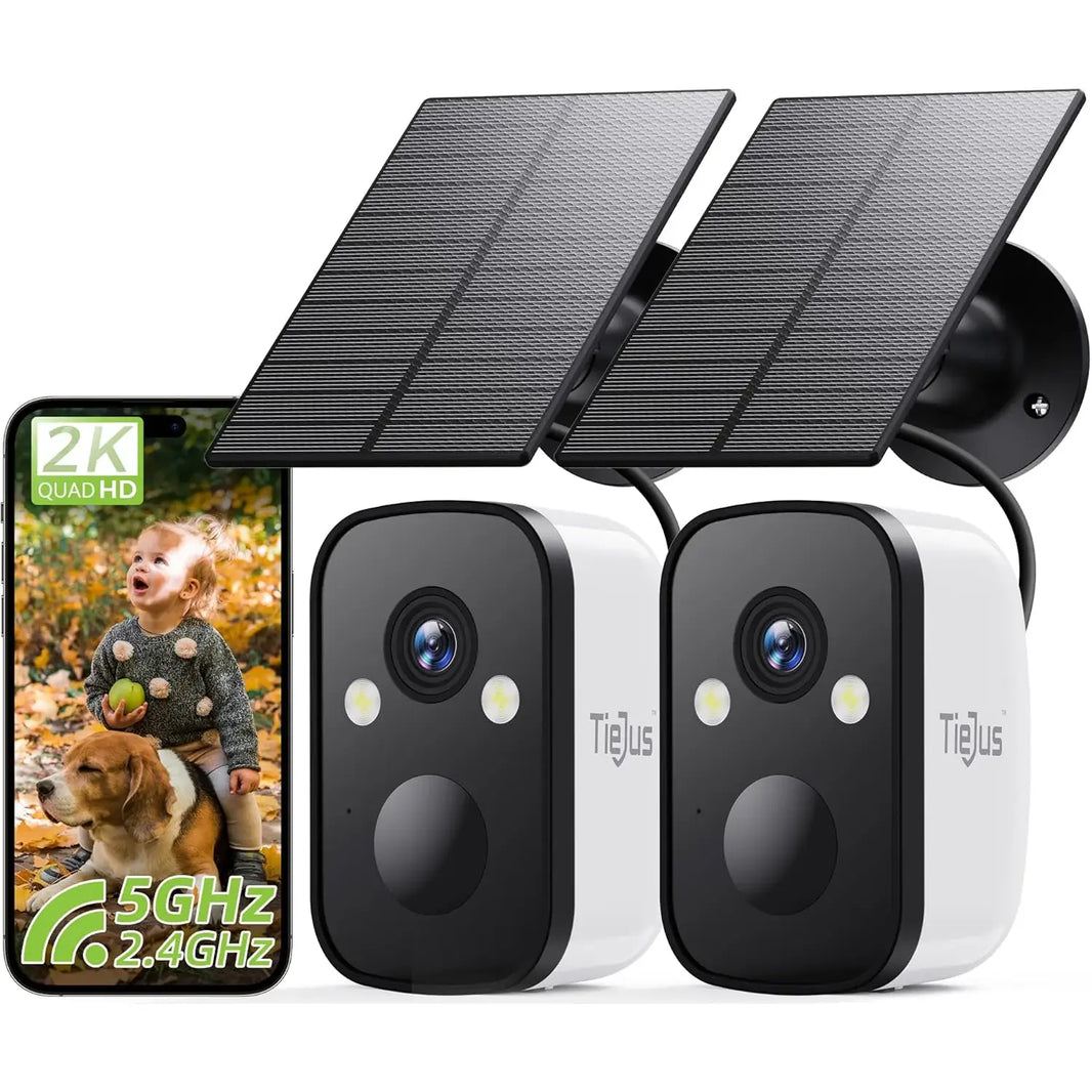 Tiejus Outdoor Solar  Powered  Security Camera-MW3K(2 PCS)