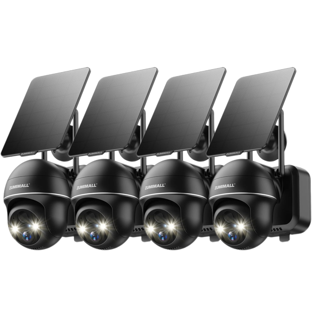 ZUMIMALL Outdoor Solar Wireless Security Camera -GX2BK(4-Pack)