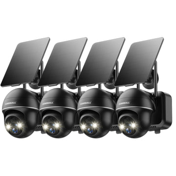 ZUMIMALL Outdoor Solar Wireless Security Camera -GX2BK(4-Pack)