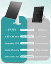 💥5W 360° Adjustable Solar Panel with Type C Port