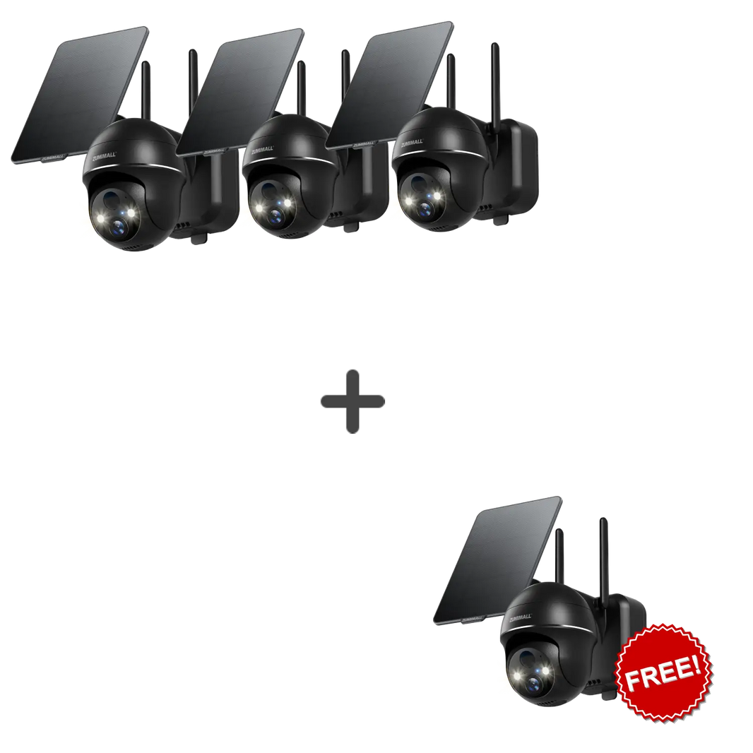 ZUMIMALL 2K Solar Security Camera - Wireless Outdoor